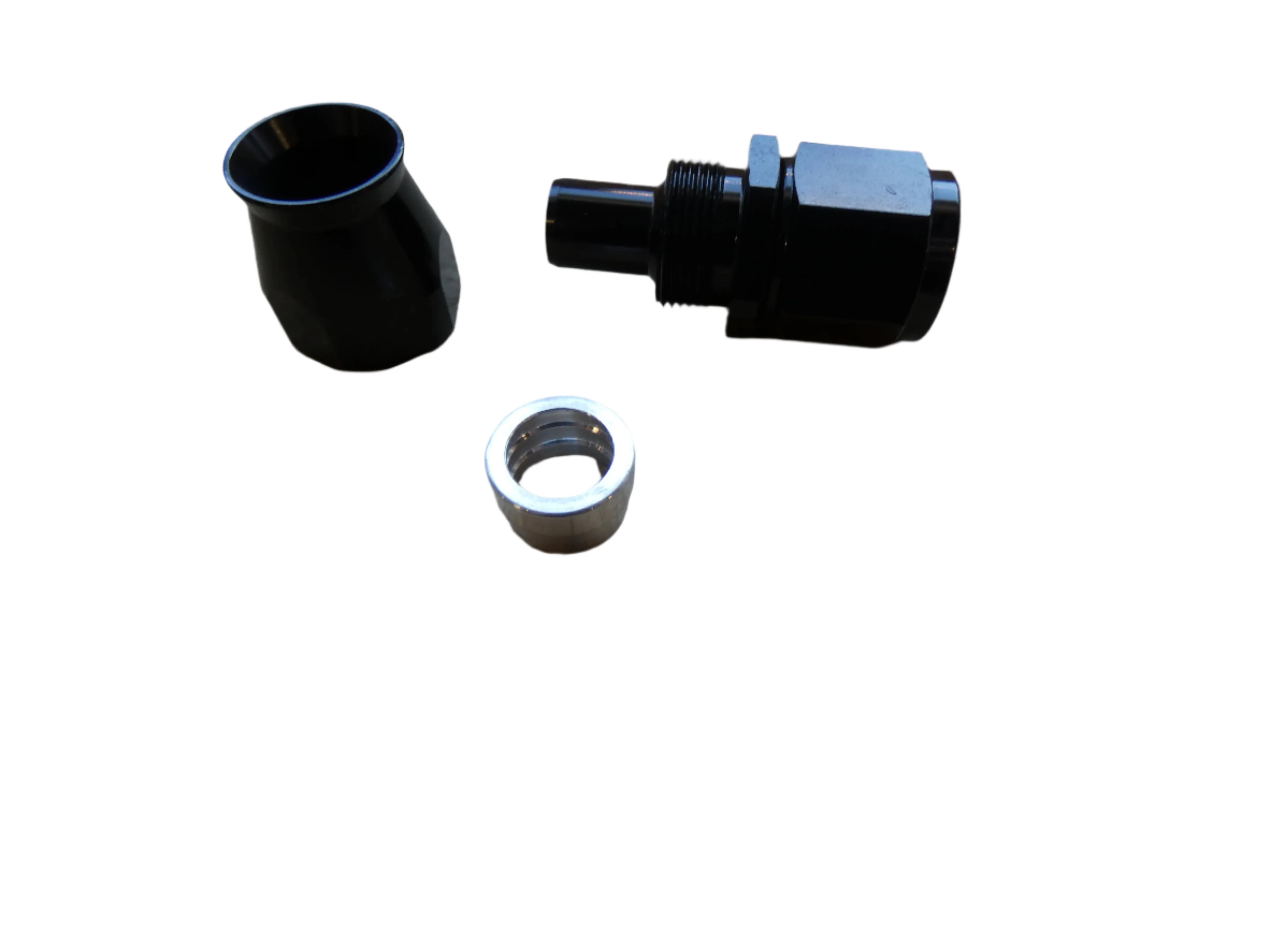 10an PTFE Straight Hose End- Black - Image 2