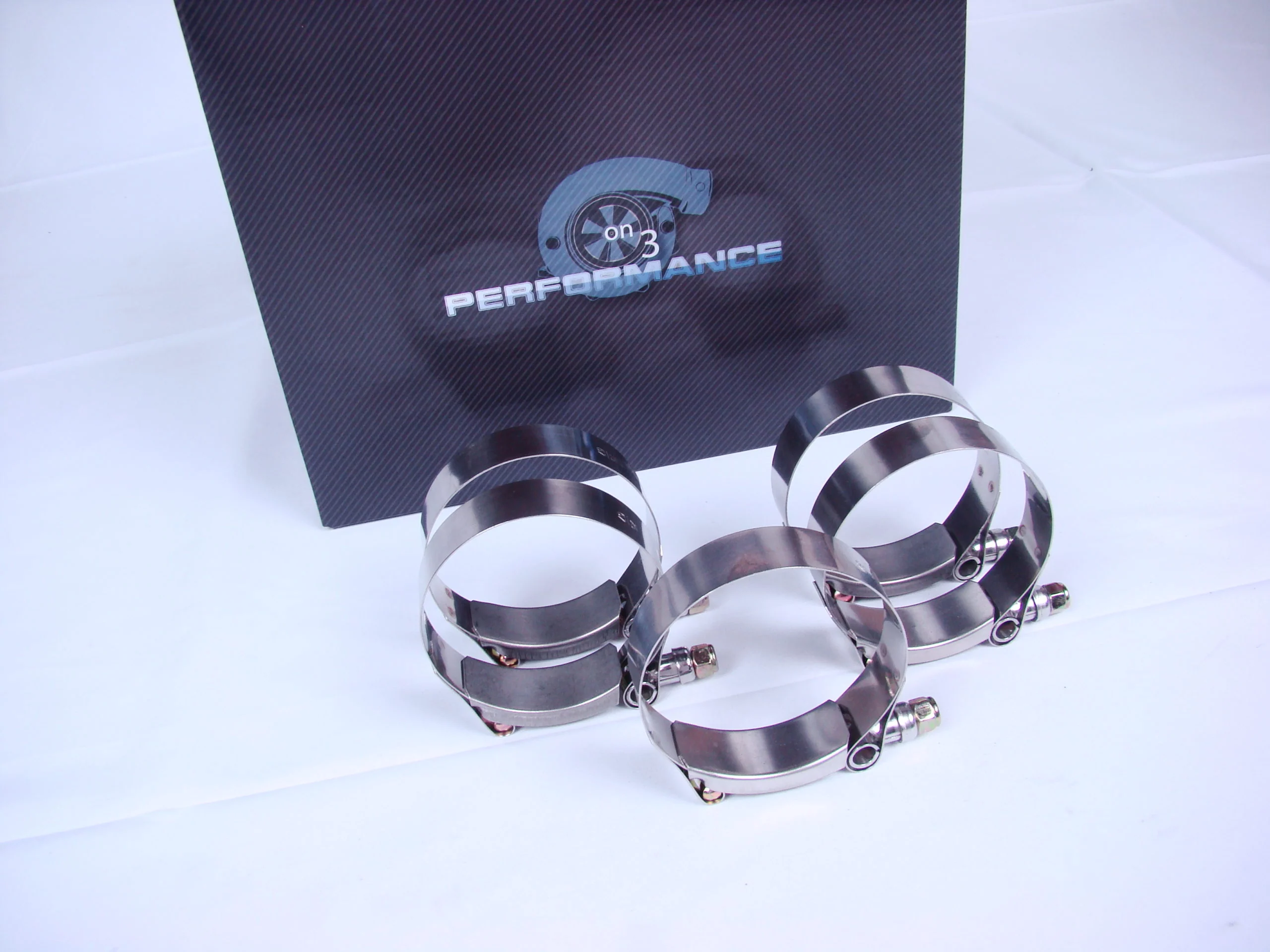 On 3 Performance 3.5" Stainless T-Bolt Clamp - Set 2pc - Image 2