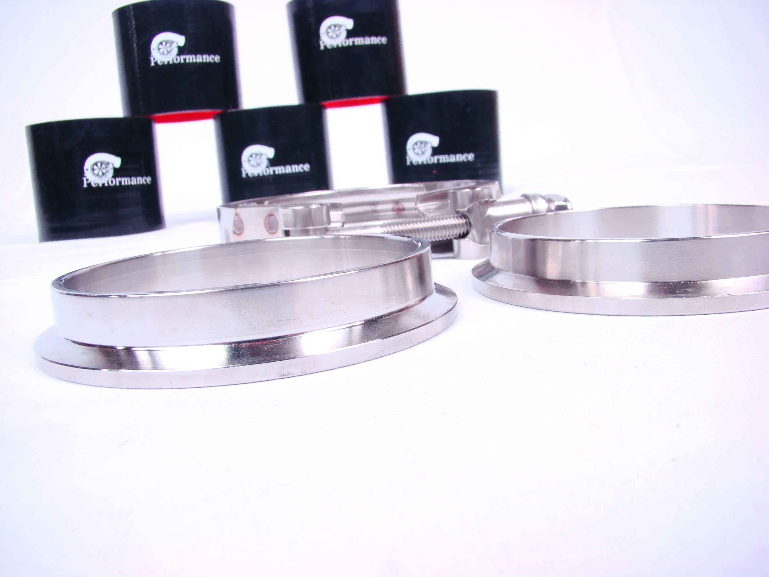 On 3 Performance V-Band Flange / SS Clamp Kit - 2.5" - Image 3